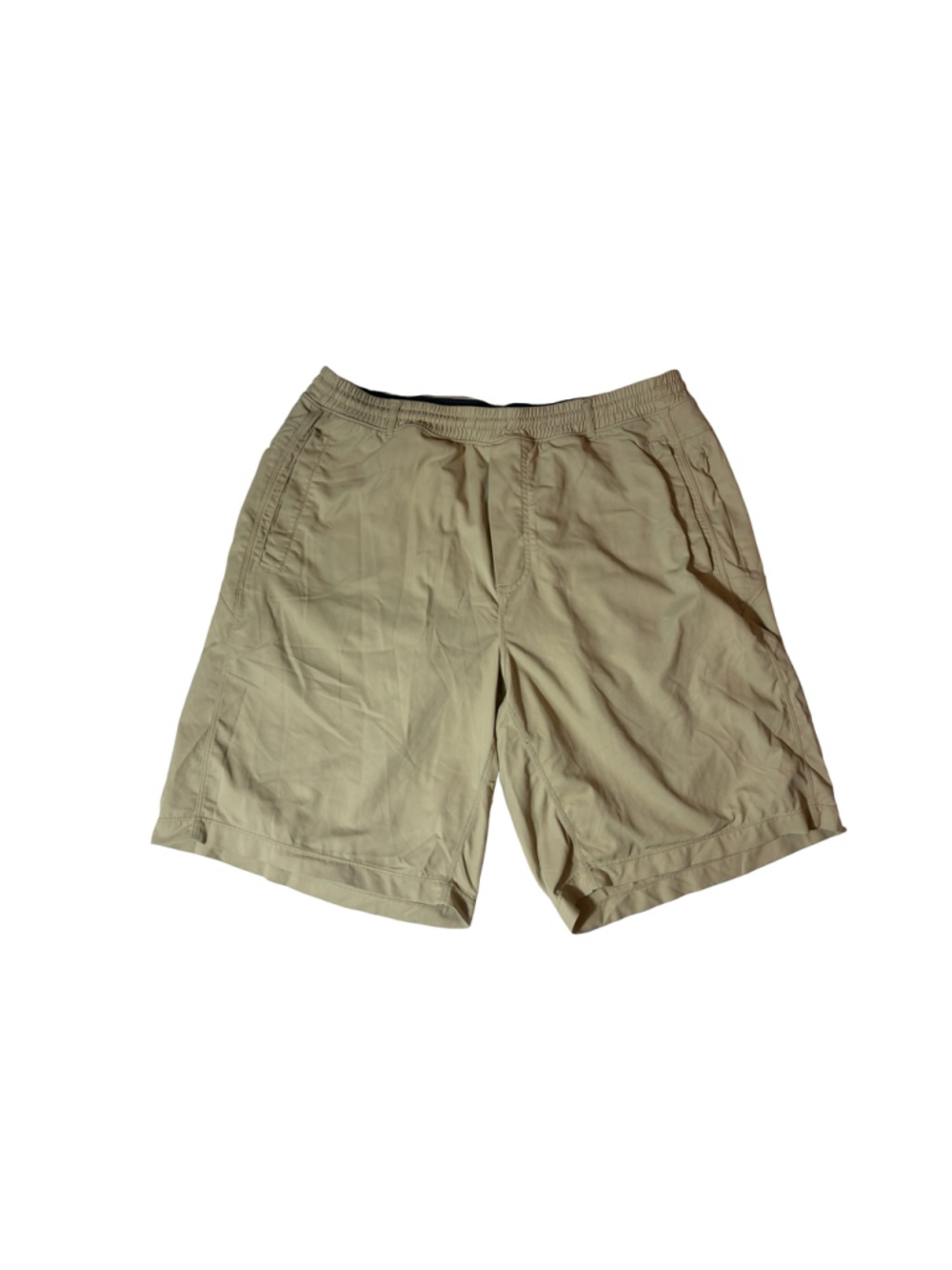 Birddogs The Boom Mens XL Long Khaki Athletic Shorts Built In Liner